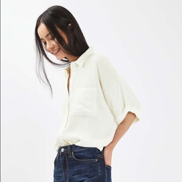 Topshop Tops - Topshop Kady Roll Sleeve Top